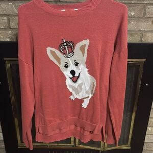 Pink corgi sweater